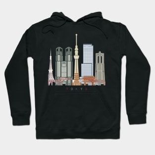 Tokyo V3 skyline poster Hoodie